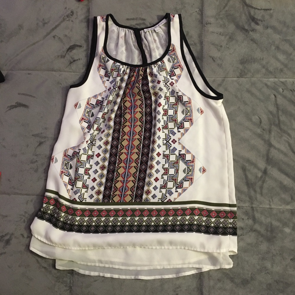 Pretty White Tank Blouse Daniel Rainn